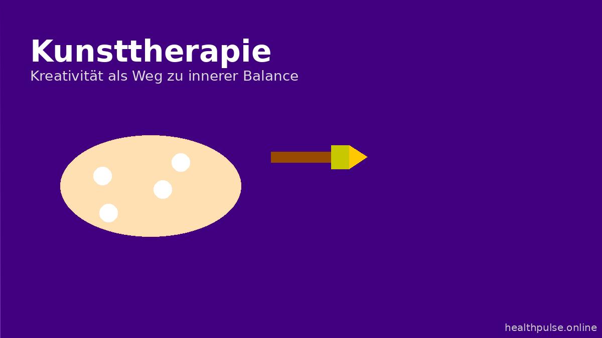 Kunsttherapie illustration with paint palette and brush