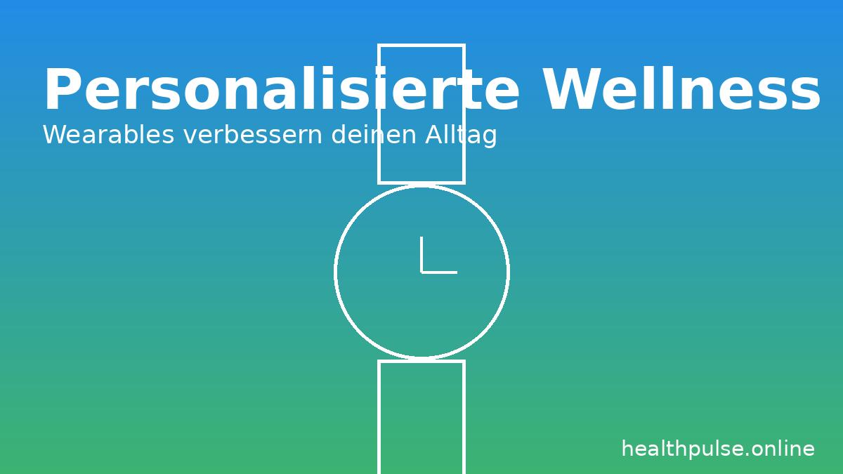 Personalisierte Wellness illustration with wearable device and gradient colors