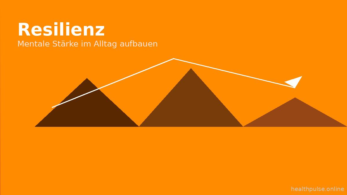 Resilienz illustration with mountain and upward arrow