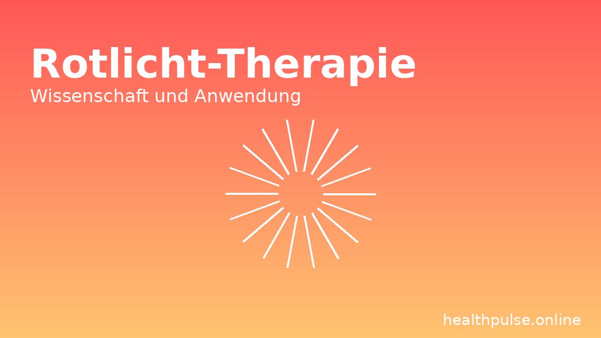 Rotlicht-Therapie illustration with red light rays and device