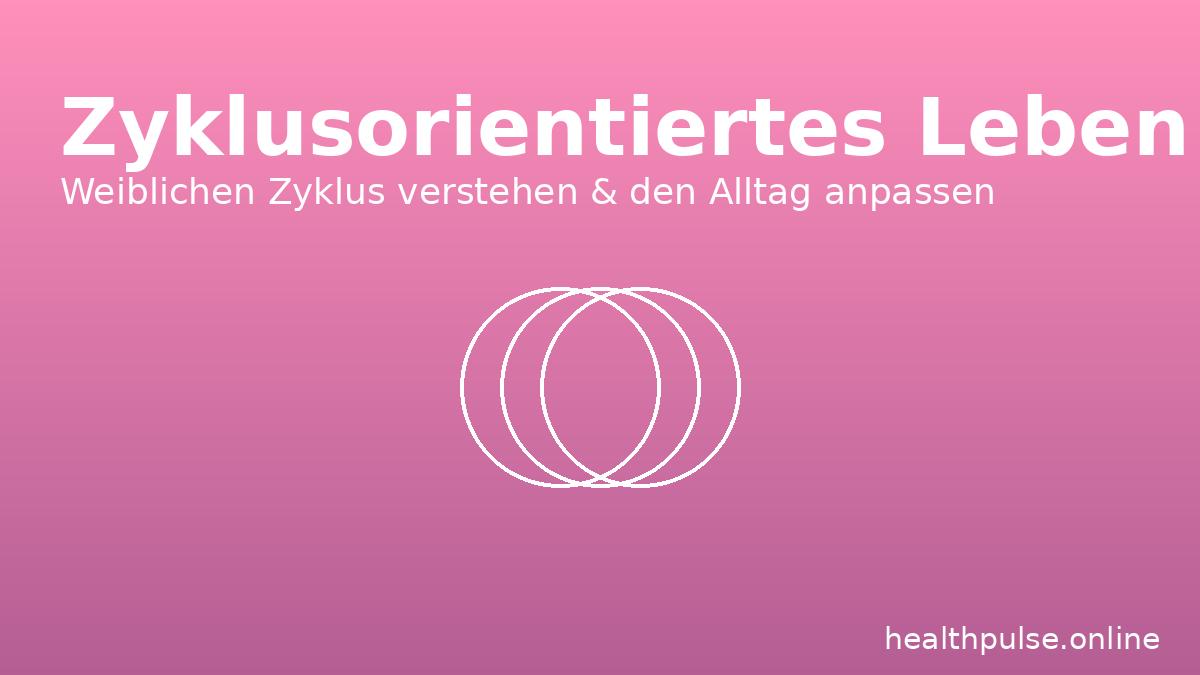 Zyklusorientiertes Leben illustration with cycle calendar and green gradient